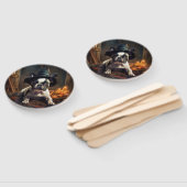 ブルドッフランスのグパンプキンハロウィーン怖い ハンドファン (組立なし)