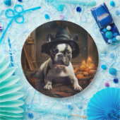 ブルドッフランスのグパンプキンハロウィーン怖い ペーパープレート (パーティー)