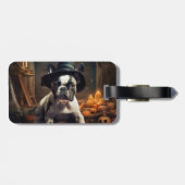 ブルドッフランスのグパンプキンハロウィーン怖い ラゲッジタグ (裏面横)