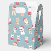 ブルドッフランスのグフランスのクリスマスパターン フェイバーボックス (オープン)