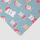 ブルドッフランスのグフランスのクリスマスパターン 薄葉紙 (詳細)