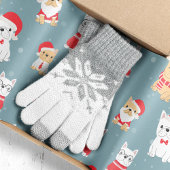 ブルドッフランスのグフランスのクリスマスパターン 薄葉紙