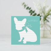 ブルドッフランスのグフレンチドッグパピーフレンチー サンキューカード (スタンド正面)