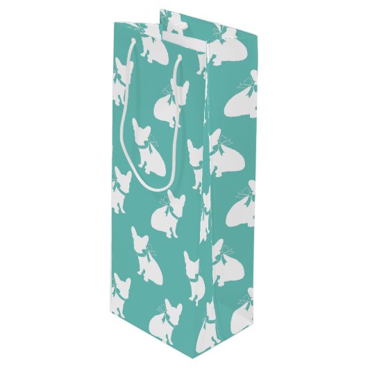 ブルドッフランスのグフレンチドッグパピーフレンチー ワインギフトバッグ (正面アングル)