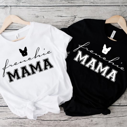 ブルドッフランスのグフレンチドッグマママムホワイト Tシャツ