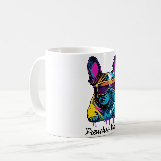 ブルドッフランスのグフレンチドッグ母の母の日の贈り物 コーヒーマグカップ (正面左)