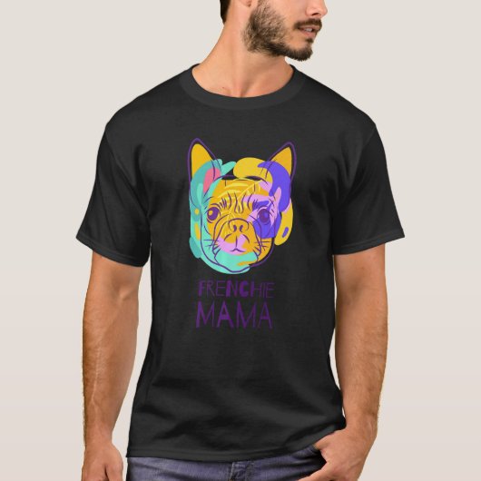 ブルドッフランスのグフレンチママ1 Tシャツ (正面)