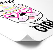 ブルドッフランスのグフレンチー誕生日パーティー ポスター (角)