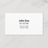 ブルドッフランスのグペットシッターの名刺 名刺 (裏面)