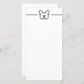 ブルドッフランスのグ固定ノテカード サンキューカード (正面/裏面)