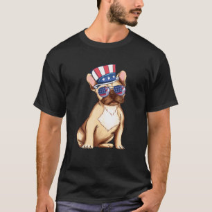 ブルドッフランスのグ好きの子犬、アメリカ人フランス語4 Tシャツ