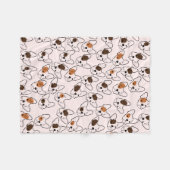 ブルドッフランスのグ毛布 フリースブランケット (正面(横))