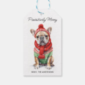 ブルドッフランスのグ犬パーソナライズされた好きクリスマス ギフトタグ (裏面)