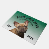 ブルドッフランスのグ犬パーソナライズされた愛者の姿 ドアマット (アングル)