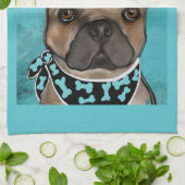 ブルドッフランスのグ キッチンタオル (折り畳み)