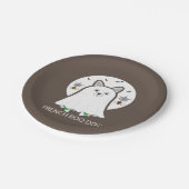 ブルドッフランスのグ·ハロウィーン·ブフランスのー·ドッグ贈り物 ペーパープレート (アングル)