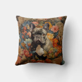 ブルドッフランスのドフレンチガーデンタペストリー誕生日 クッション (裏面)