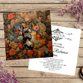 ブルドッフランスのドフレンチガーデンタペストリー誕生日 サンキューカード