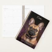 ブルドッフランスのドフレンチーポートレートパーソナライズされた プランナー手帳 (ディスプレー)