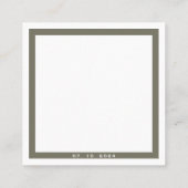 ブルドパーソナライズされたッグ付きフランスのサンキューカード スクエア名刺 (裏面)