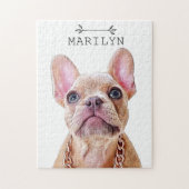 ブルドパーソナライズされたフランスのッグ |かわいいフランス人 ジグソーパズル (縦)