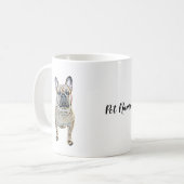 ブルドパーソナライズされたフランスのッグ コーヒーマグカップ (正面左)