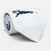 ブルドフランスのッグと景観のブレンド抽象デザイン ネクタイ (ロール)