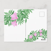 ブルドフランスのッグの子犬。ハッピーバースデー ポストカード (裏面)