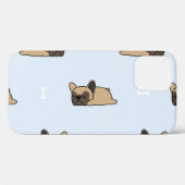 ブルドフランスのッグの子犬、可愛い眠りのパターン。 Case-Mate iPhoneケース (裏面 (横))