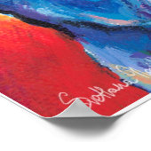 ブルドフランスのッグの絵画スヴェトラナ・ノビコバのポスター ポスター (角)