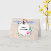 ブルドフランスのッグエンジェルウィングス悔やみや弔慰リース カード (黄色い花)