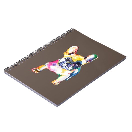 ブルドフランスのッグオリジナル水色スケッチギフト ノートブック (左側)