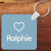 ブルドフランスのッグカスタムドッグネームレインボーフレンチー キーホルダー (裏面)