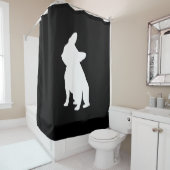 ブルドフランスのッグシンプル | frenchieかわいい贈り物 シャワーカーテン (インサイチュ)