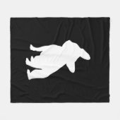 ブルドフランスのッグシンプル | frenchieかわいい贈り物 フリースブランケット (正面(横))