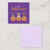 ブルドフランスのッグハッピーハローウィン標識 ノートカード (正面/裏面)