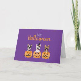 ブルドフランスのッグハッピーハローウィン カード