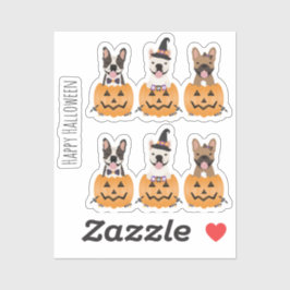 ブルドフランスのッグハッピーハローウィン シール