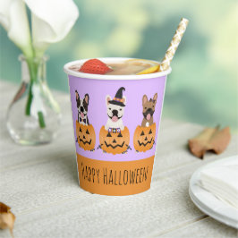 ブルドフランスのッグハッピーハローウィン 紙コップ