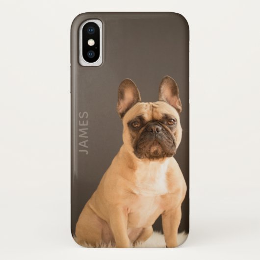 ブルドフランスのッグパーソナライズされた名 |犬 Case-Mate iPhoneケース (裏面)