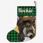 ブルドフランスのッグパーソナライズされた スモールクリスマスストッキング (裏面)