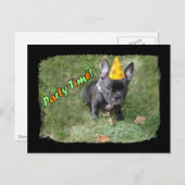 ブルドフランスのッグパーティの招待状 ポストカード (正面/裏面)