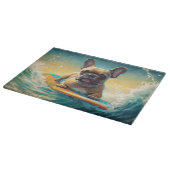 ブルドフランスのッグビーチサーフィン絵画ズ カッティングボード (角)