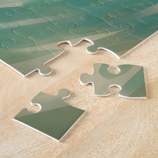 ブルドフランスのッグビーチサーフィン絵画ズ ジグソーパズル (側面)