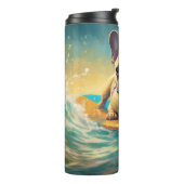 ブルドフランスのッグビーチサーフィン絵画ズ タンブラー (回転左)