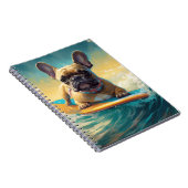 ブルドフランスのッグビーチサーフィン絵画ズ ノートブック (右側)