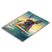 ブルドフランスのッグビーチサーフィン絵画ズ ノートブック (左側)