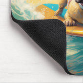 ブルドフランスのッグビーチサーフィン絵画ズ マウスパッド (コーナー)