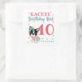 ブルドフランスのッグフレンチ誕生日ガール  スクエアシール (バッグ)