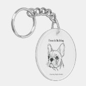 ブルドフランスのッグポートレート キーホルダー (正面左)